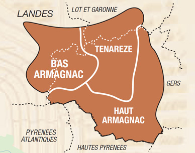 Lieux de production Armagnac